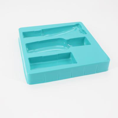 China Custom Luxury Cosmetic Plastic Blister Tray Disposable Skin Care Package Insert Tray for sale