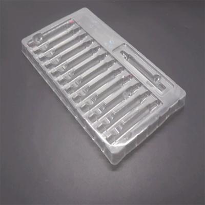 China Disposable High Quality Custom Clear Blister Blister Plastic Ampule Blister Plastic Ampule Packing Tray for sale