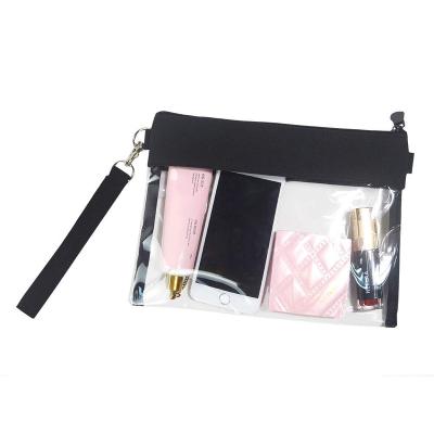 China Clear PVC Messenger Cross Body Bag Wrist Zipper Zipper Pocket Waterproof / Amazon High Quality Detachable Adjustable Shoulder Strap for sale