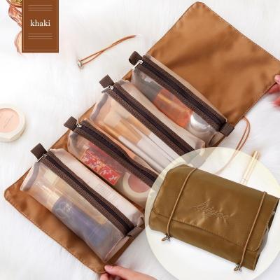 China 2021 Fashion High Capacity Makeup Storage Bags Polyester Four In One Dismountable Women Ladies Handbags Cosmetic Bags&Cases Travel for sale