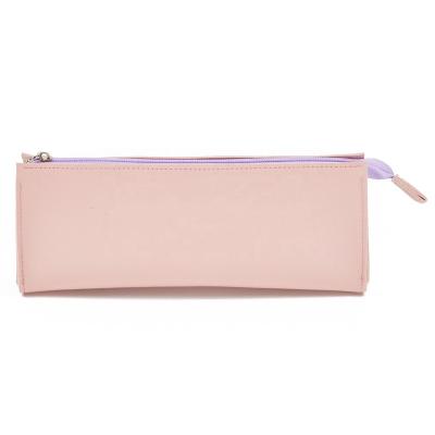 China 2022 New Fashion Candy Color Girls and Children School Pencil Cases PU Leather Stationery Storage for sale