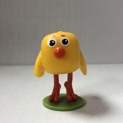 China Plastic Toy Custom Funny Mini Cartoon Animal Chicken Toys For Children for sale