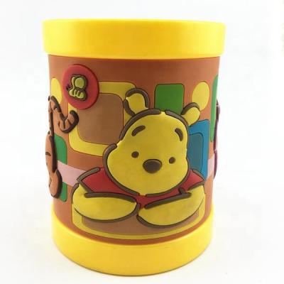 China 3D MODEL Hot Promotion Gifts PVC Cartoon Bear Soft Coffee Mugs With Rubber Holders for sale