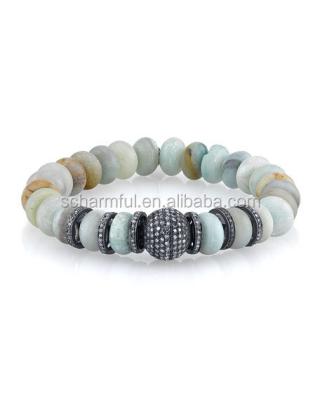 China ST00351 Boho Stone Amazonite Religious Beads Bracelet Stretch Bracelet for sale