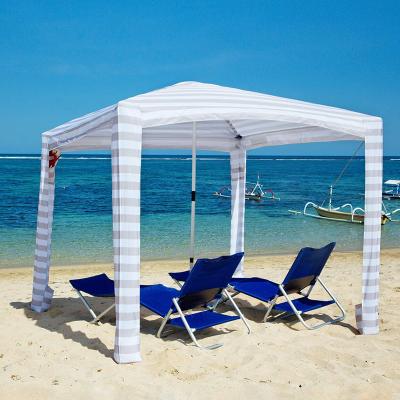 China Contemporary Premium Pacific Ocean Beach Shack Tents Large Size Beach Canopy Sun Shelter Play Tents With Curtains for sale