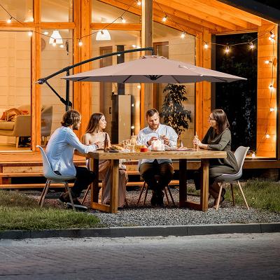 China 2.7m Contemporary Furniture Cantilever Patio Umbrella Leisure Outdoor Garden Banana Umbrella Offset Patio Umbrellas With Cross Base for sale