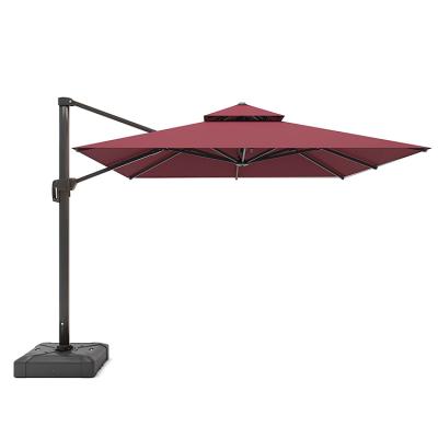 China Contemporary 3m Cantilever Patio Umbrella Leisure Patio Umbrella Heavy Duty Garden Roma Umbrella Offset Patio Umbrellas With Cross Base for sale