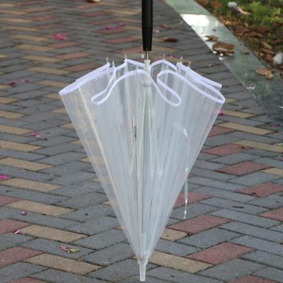 China The most popular children's led light transparent straight umbrella child POE folding promotional cheap umbrella for sale