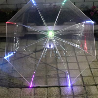 China Cheap Bright Price 23 Inch LED Light Up Colorful Kids Led Upright Umbrellas With Flashlight for sale