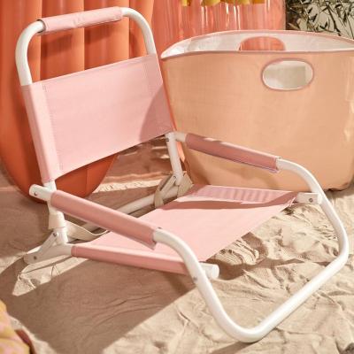 China Portable Alu Custom Design Low Back Lightweight Portable Folding Chair Lightweight Portable Folding Chair Aluminum Alloy Beach Strap Outdoor Camping for sale