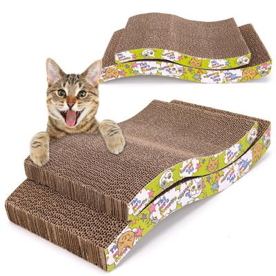 China Viable Customized Corrugated Paper Multi Style Cat Scratch Board Cat Claw Board Cat Toy for sale