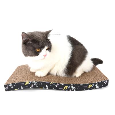 China Cats New Arrival Wave Pet Scratcher Cardboard Cat Scratch Pad Board Cat Scratch Board Lounge for sale