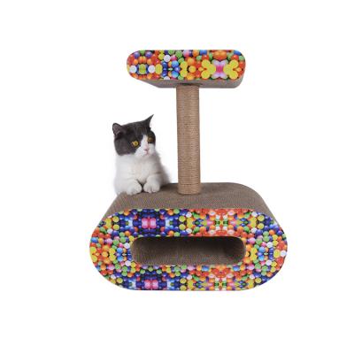 China Factory Wholesale Price Cat Puzzle Cat Scratcher Back Viable Scratcher Paper Club for sale