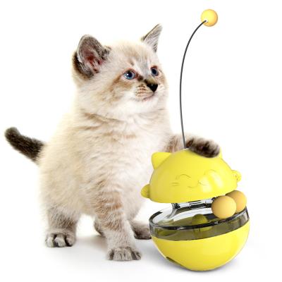 China Cat Food Dispenser Toys for Kitten Pet Cat Toys Cat Tumbler Interactive Cat Ball Toys Kitten Pet for sale