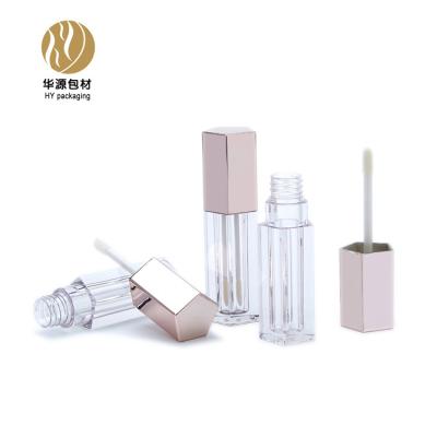 China Cosmetic Pentagon 6ml Upscale Crystal Luxury Lip Gloss Liquid Lipstick Tube for sale