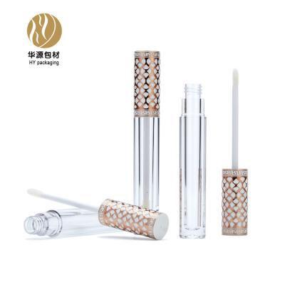 China Full Body Cosmetic Spray Coated Cylindrical Lip Gloss Tube for sale