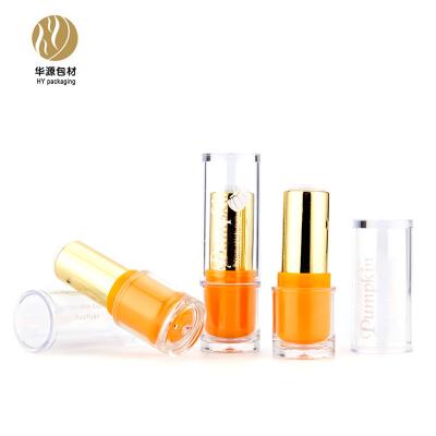 China Factory Wholesale Custom Fancy Orange 12.1mm Transparent Cosmetic Factory Directly Packaging Lipstick Tube for sale