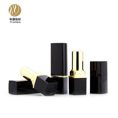 China Cosmetics Rectangle 12.1mm Premium Black Cosmetic Lipstick Packaging Tube for sale