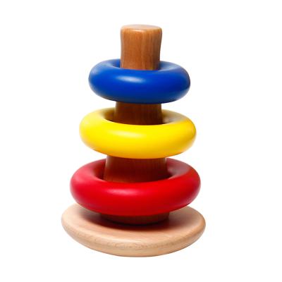 China New Schools Wooden Lovely House Baby Educational Equipment Toys Montessori Infant Toddler Toys Stacker for sale