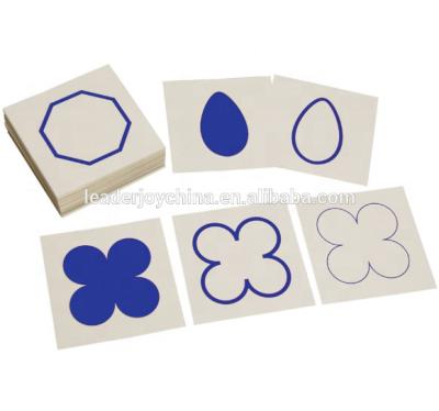 China Teaching 2020 children's educational toys for montessori sensory material geometric shape cards for sale