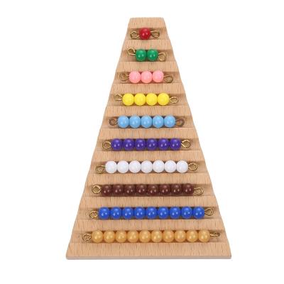 China Montessori teaching materials china factory price leaderjoy montessori math educational toys kids bead stairs base for sale