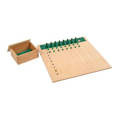 China Educational Toy Baby Wooden Kindergarten Toy Montessori Mathematics Material Division Bead Board for sale