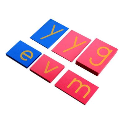 China School letters montessori language sandpaper high quality wooden english learning alphabet for baby for sale