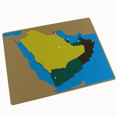 China baby teaching high quality leaderjoy wooden customized montessori materials map arabic countries map for sale