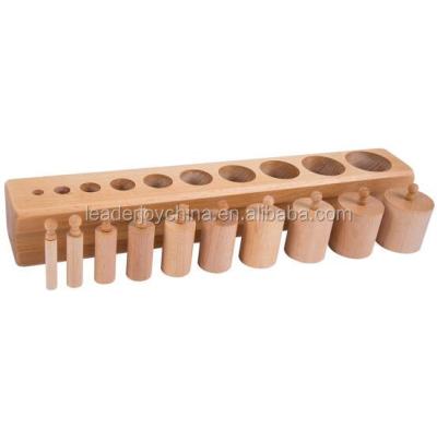 China Beech Wood Montessori Material Montessori Educational Wooden Toys for Kids Cylinder Blocks for sale