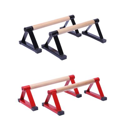 China Wholesale Universal Lift Up Bars Parallettes Wood Parallettes Set Handstand Fitness Calisthenics Equipment Stretch Stand Up Push Ups for sale