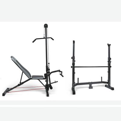 China Modern Multifunctional Adjustable Power Squat Rack Barbell Rack Bench Pull Up Weight Bed Press Bench High Bed for sale