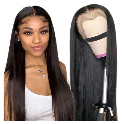 China Wholesale Straight Human Hair HD Raw Indian Transparent Lace Frontal Virgin Hair Wigs For Black Women for sale