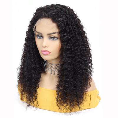 China 6~36 Inch Curly Curly Wave Lace Front Wigs 150% Density Indian Curly Human Hair Natural Color for sale