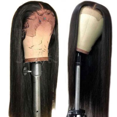 China Factory Price 13X6 Hd Straight Swiss Lace Frontal Wig Pre Plucked Brazilian Hair Wig With Color Women Hair 100% Lace Front Wig for sale