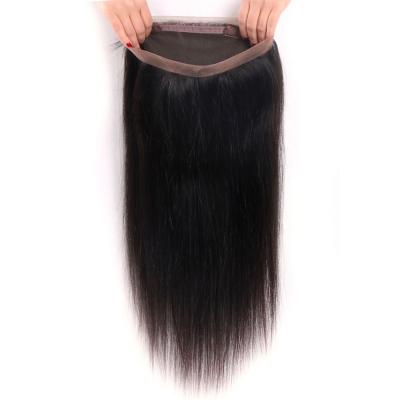 China 8A 9A 10A Silky Straight Hair 100% Brazilian Virgin Hair Cuticle Aligned Hair 4X4 2X6 5X5 13X4 13X6 6X6 7X7 360 Lace Frontal Closure for sale