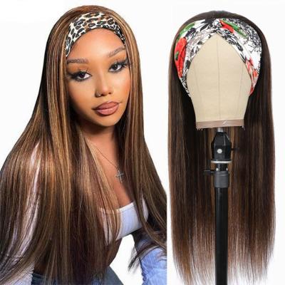 China Straight 150% 180% 200% Density Quality Hair Highlight Headband Wigs In Machine Made Lace None Lace Up Cheap Wigs Wig For Black Women for sale