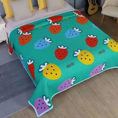 China Wholesale Moisture Absorption And Breathability Kids Grounding Sheets Brushed Cotton Sheets Snowflake Cotton Double Sided Usable Bedspread for sale