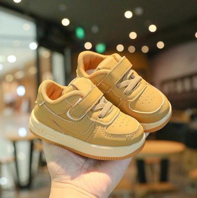 China Hot Sales Round Four Seasons Lace Up Baby Walkers Kids Designer Sneakers Boy Girl Toddler Sports Solid Sports Shoes First for sale