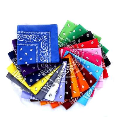 China DecorateÂ   100% Cotton Hip-Hop Square Bandana Scarf 55cm*55cm Paisley Printed Headband For Girls Boys Men Women for sale