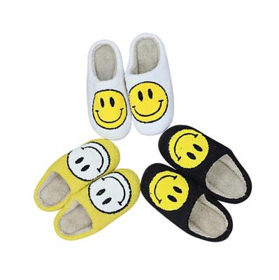 China Cute Smiley Pattern Bedroom Slippers Home New Fashion Trend Smile Face Women Hot Arrivals Winter Chinese Ladies Wholesale for sale