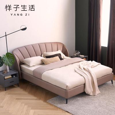 China Eco - Friendly New Design High Quality Bedroom Furniture Nordic Modern Fabric Bed for sale