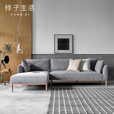 China Other Sectional Gentleman Series Time Oak Three Tech Fabric Living Room Couch Upholstered Nordic Sofas Set For Home for sale