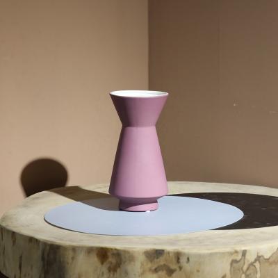 China Unique Accent of Art Porcelain Vases Table Centerpiece in Bixuan of Vases in the Mouth of Large Modern Ceramic Flower Arrangement Vase, Pink for sale