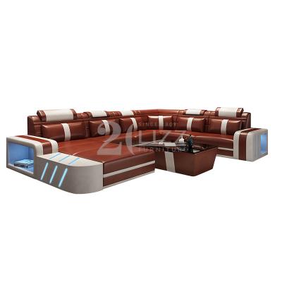 China Sofa Lounge Led Furniture Corner Soft Sectional Modern Modular Sofa Set for sale