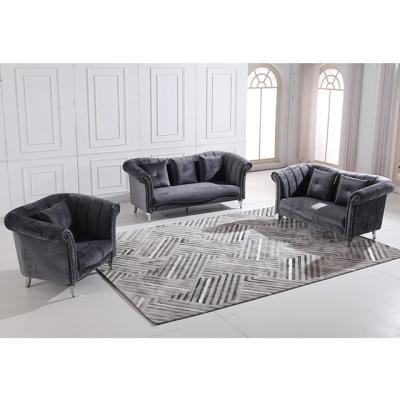 China Modular European Style Living Room Furniture Couches Luxury Exclusive Sofas Velvet Fabric Sofa Set for sale