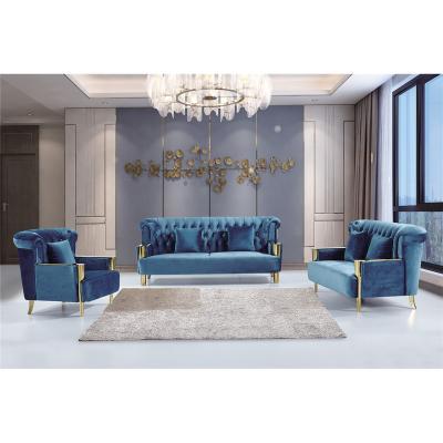 China Chesterfield Designer Sofa Home Furniture Living Room 123 Seat Modular Modern Fabric Sofa Set for sale