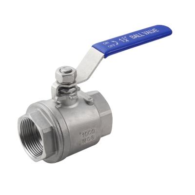 China General 2PC Floating Threaded End Full Port 304 Stainless Steel Ball Valve for sale