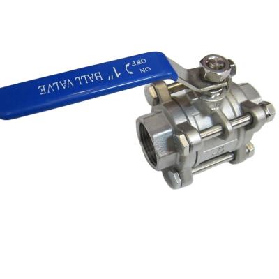 China Three Piece General Bore Pn63 Industrial Ball Valves With Screwed End for sale