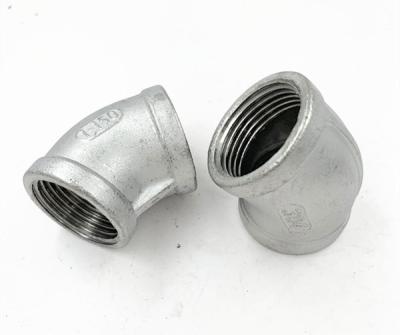 China Water Factory Promotional Threaded Universal 45 Degree Elbow Stainless Steel Pipe Fittings for sale