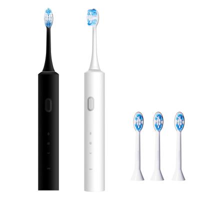 China Dupont Rohs Battery Adults High Quality Cheap Rechargeable Sonic Electric Toothbrush Black Silver Gold Tooth Cleaning Customized Type for sale